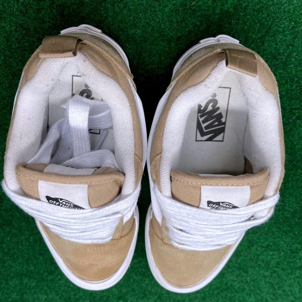 Vans Knu Skool Tan Beige Suede Chunky Skate Shoes Men 4 Women 5.5
